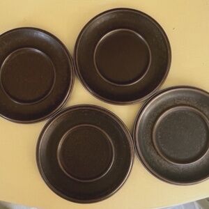 MCM 4 Vintage Arabia Ruska Finland Saucers 6.5" Wide for Cup Width 3.75" EUC